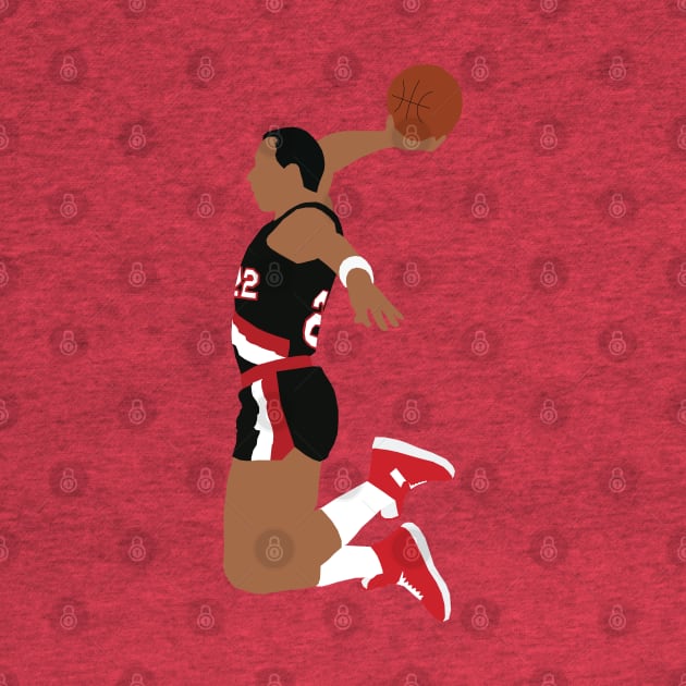 Clyde Drexler Dunk by rattraptees